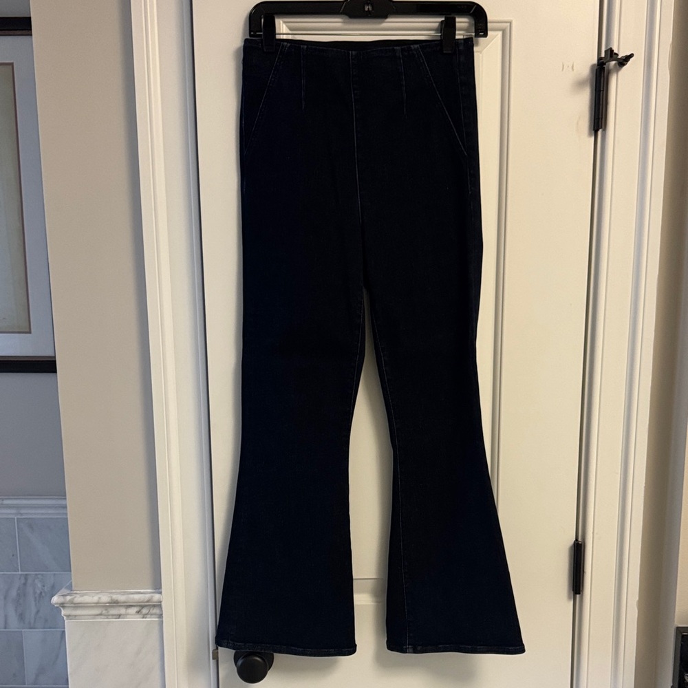 Veronica Beard Crosbie wide straight leg crop jeans